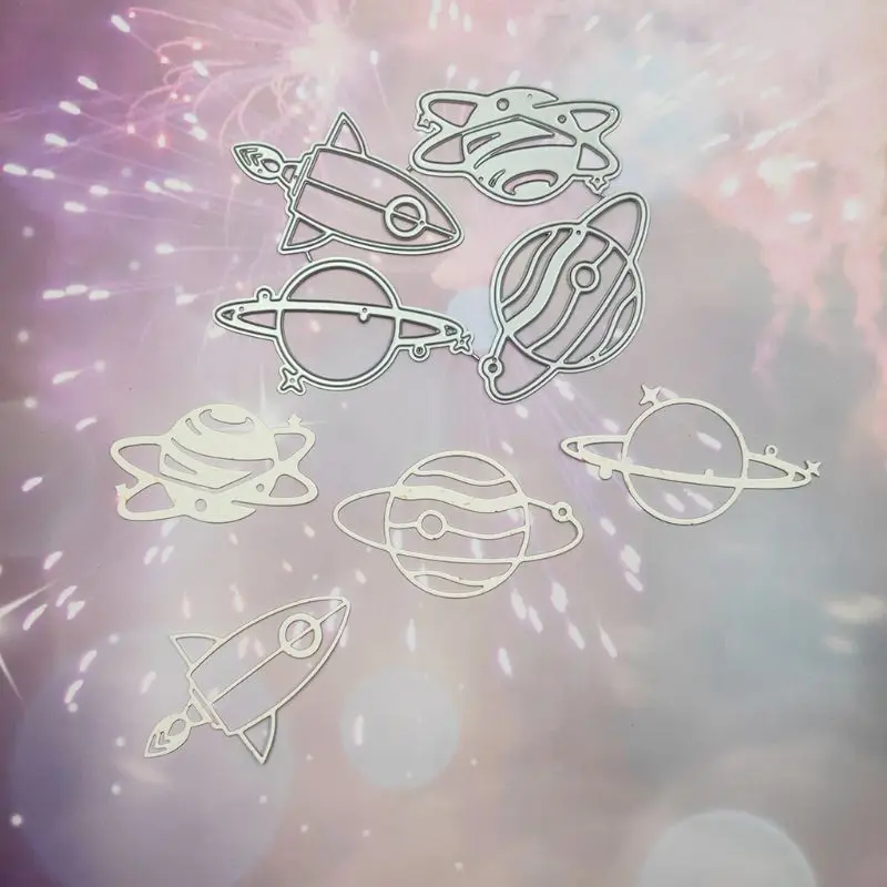 

P15D Planet Rocket Metal Cutting Dies Stencil Scrapbooking DIY Album Stamp Paper Card