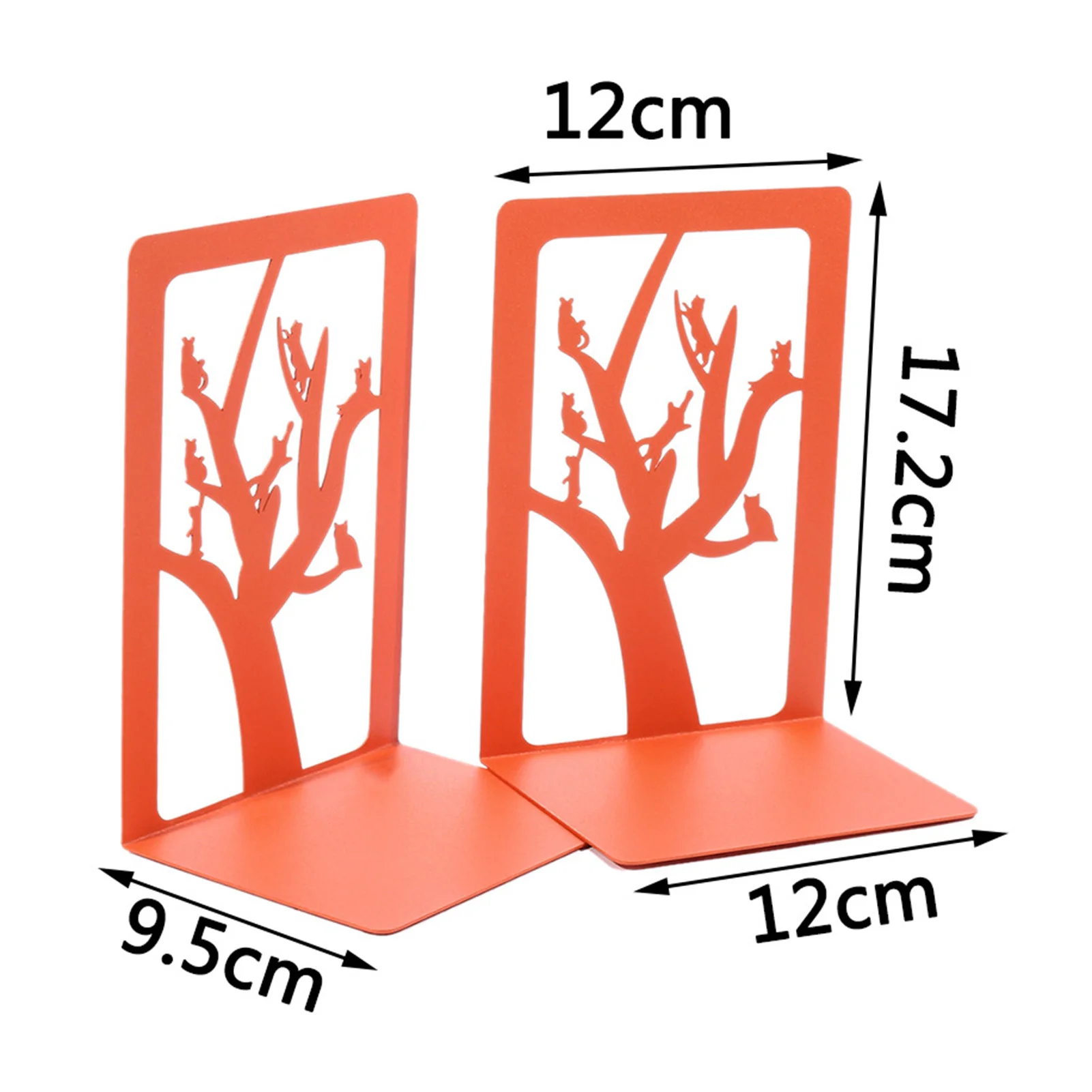 

2PCS/Pair Metal Non-Slip Bookend Bracket Book Support Stand Desk Organizer Storage Holder Shelf Office Book Stopper