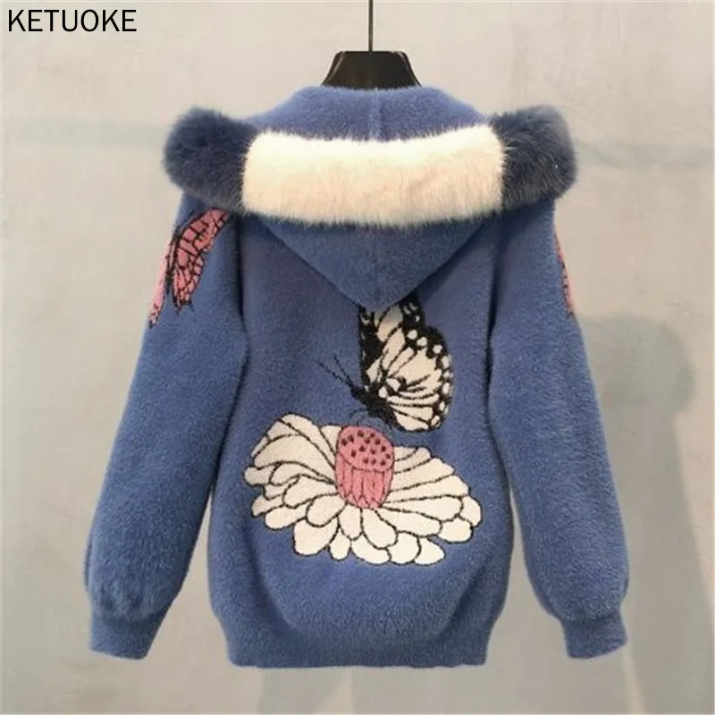 Цена Зимние куртки, женские пальто, пальто с капюшоном из искусственного меха, женский свободный толстый бархатный свитер с вышивкой и капюшоном... Pаспродажа Зимние куртки, женские пальто, пальто с капюшоном из искусственного меха, женский свободный толстый бархатный свитер с вышивкой и капюшоном...