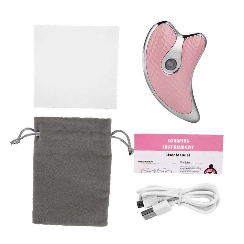 

Face Lifting Neck Guasha Massage Warm Microcurrent Facial Skin Body Slimming Acupoint Massager Vibration Scraping Tool 43