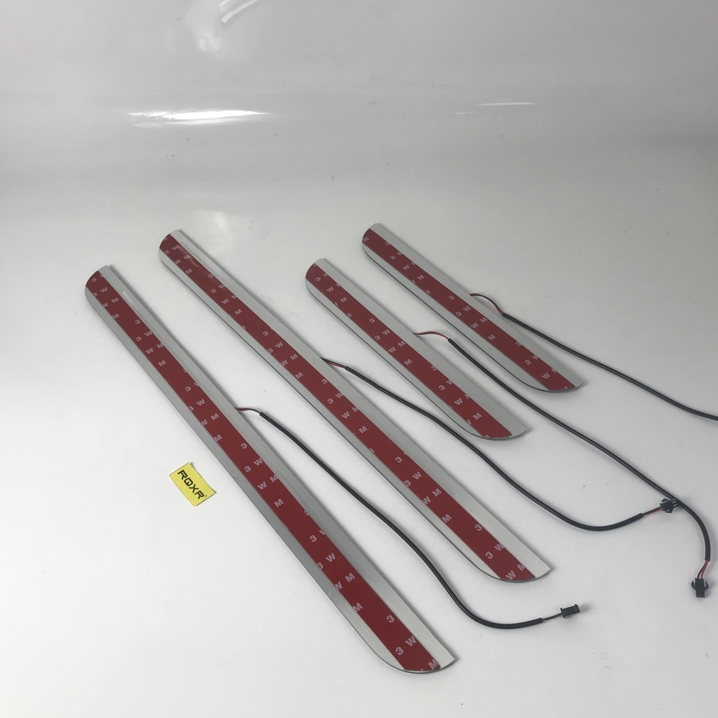 

Infrared sensor control led door sill plate strip welcome light threshold guard protectors for Audi A5