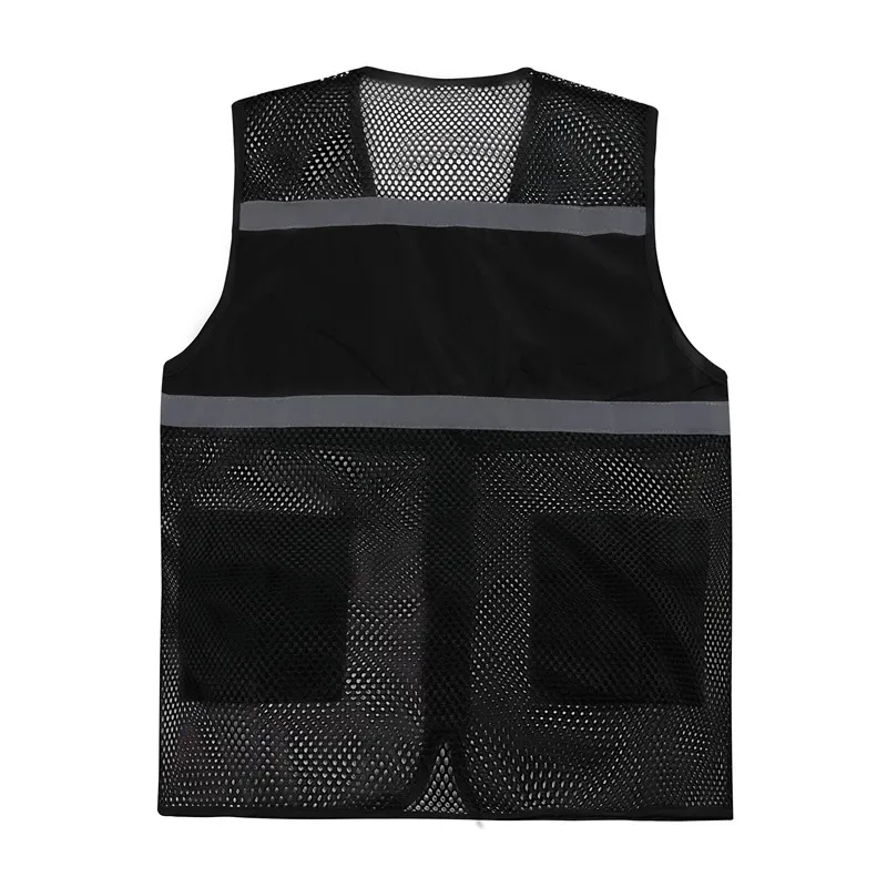 

WenQing Women's Casual Lightweight Outdoor Work Mesh Zip Vest with Reflective Strips
