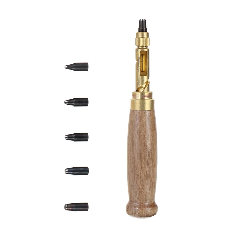 Ремень Дырокол низкий уровень шума винт Съемный для книги сверло Авто Кожаный