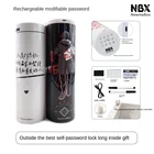 Чехол для карандашей, канцелярские принадлежности для офиса, школьные принадлежности 2021, чехол с замком и паролем для школьников, чехол в стиле аниме NBX для мальчиков, черный, синий