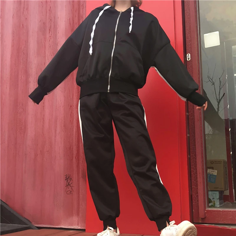 Sfit весна осень комплект из двух предметов женский спортивный костюм на молнии с