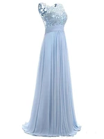 blue prom dress cap sleeve 2023 robe ceremonie femme long elegant evening dresses floor length party gowns
