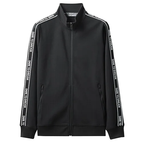 09Black Giordano мужской свитшот бомбер на молнии из двухсторонней ткани с печатной надписью dare you dream на плечах,выполнен в двух цветовых решениях - Цвет: 09Black