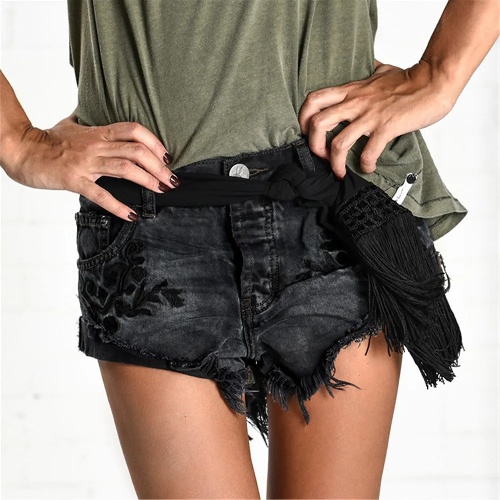 Женские нестандартные джинсовые шорты короткие в европейском и американском