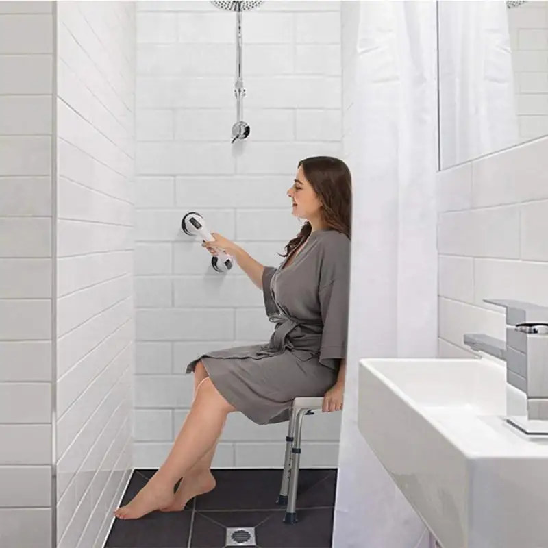 

Non Slip Bath Chair Bench Aid Bathroom Shower Chair Height Adjustable Toilet Seat For Kids Disabled Elderly Stool Furniture HWC