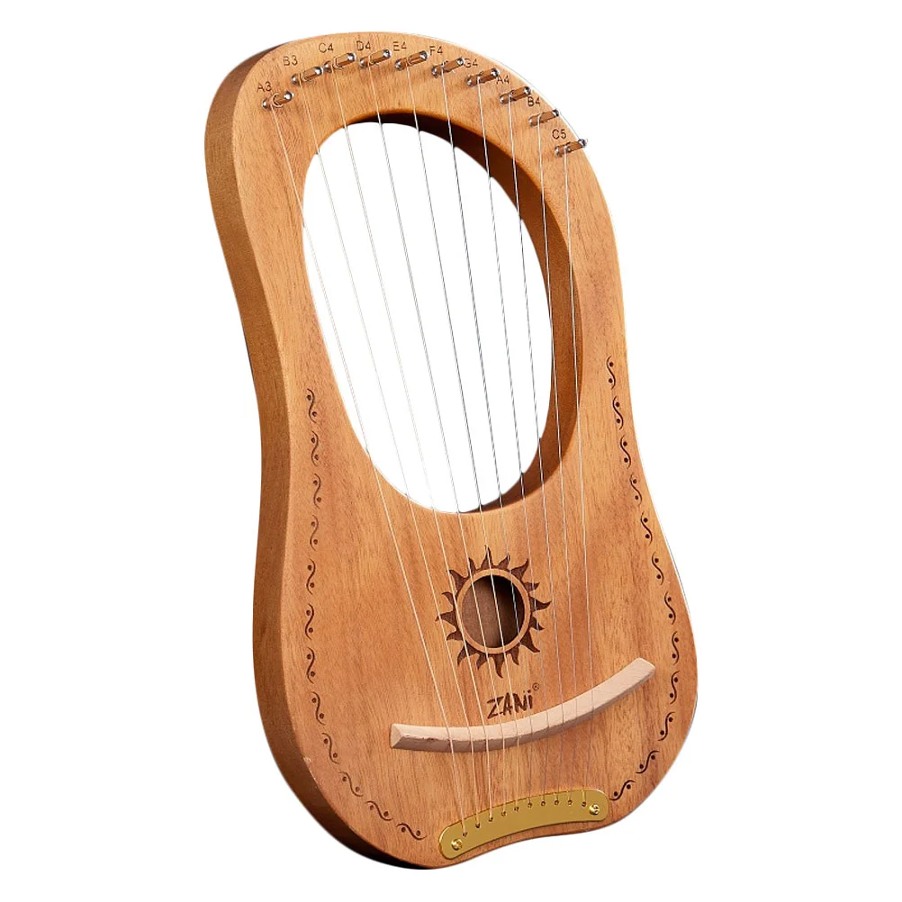 

1 Set Lyre Harp 10-String Ancient Style Lyre Harp Mahogany String Instrument