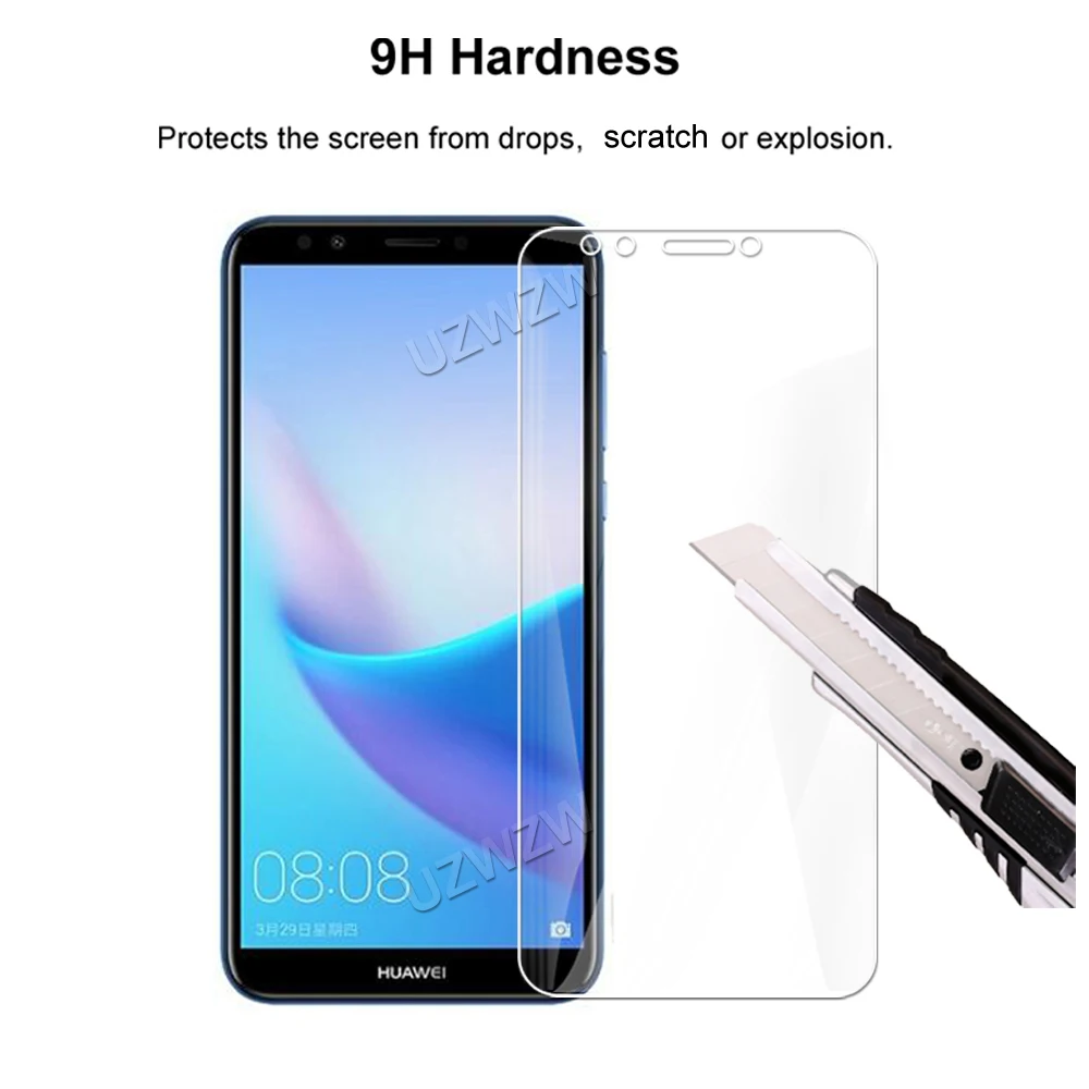 Закаленное стекло для Honor 7C Pro/7C протекторы экрана защитная пленка HD Clear 0 3 мм