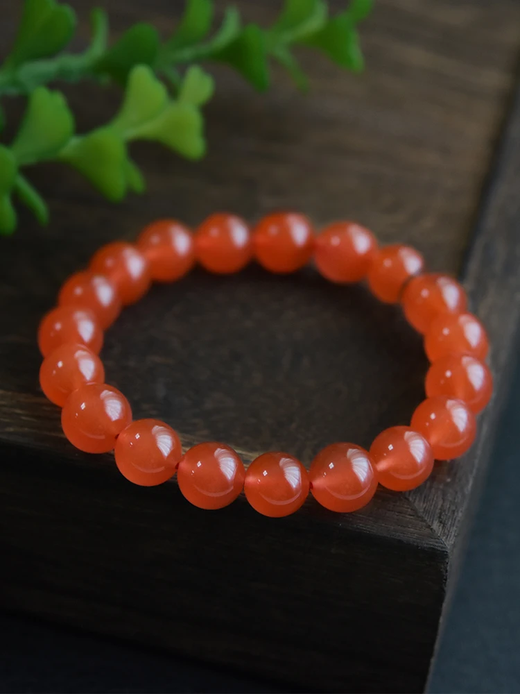 

MH natural Baoshan ice red South red bracelet female high grade South red bracelet, noble gift