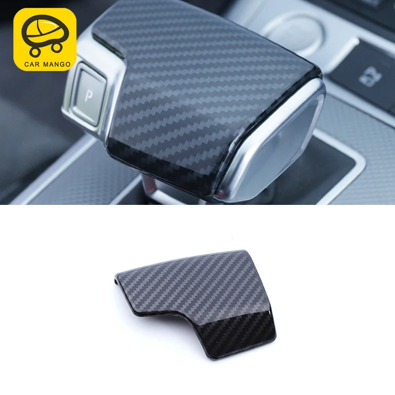 

CarManGo For Audi A6 C8 2019-2021 Car Styling ABS Carbon Fiber Gear Head Shift Top Cover Frame Trim Sticker Interior Accessories