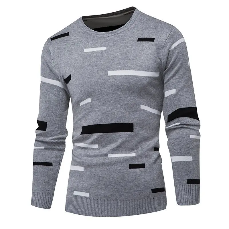 

2019 New Fashion Brand Sweater Mens Pullover Striped Slim Fit Jumpers Knitred Woolen Autumn Korean Style Casual Men Clothes