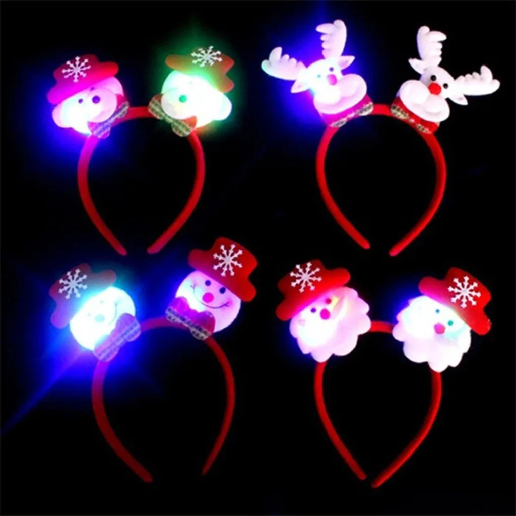 1 шт. светодиодный светильник Рождественская повязка на голову для взрослых и