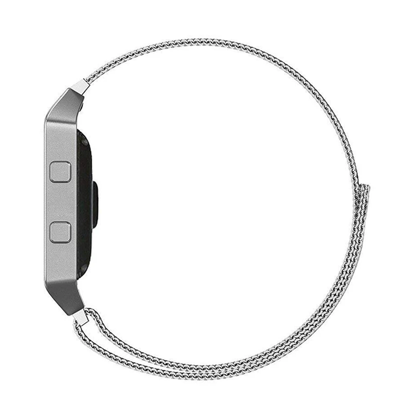 Ремешок для часов Fitbit Blaze Metal Character and Picture Frame Milan Nice ремешок Nizza netic Sucker серебристая