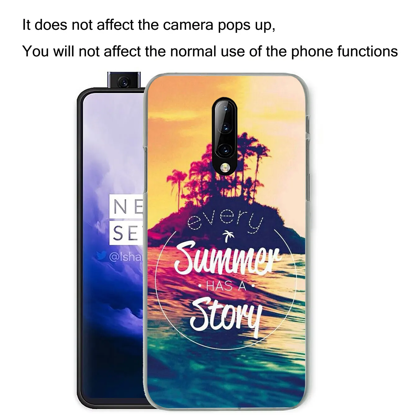 Твердый пластиковый чехол для мобильного телефона с надписью Good Vibes Only Love Oneplus 7 7T