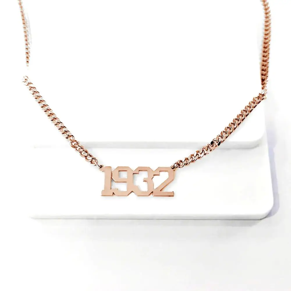 Custom Name Necklace Personalized Cuban Chain for Men/Women/Kids Jewelry Nameplate Pendant Gold color Stainless Steel