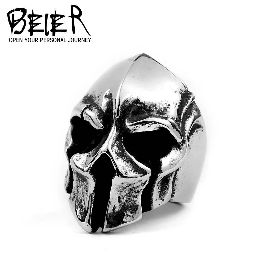 New Store Dropshipping Big Biker Skull Ring For Man Stainless Steel Unique Punk Men Cool Vintage Jewelry BR8-414 - Цвет основного камня: BR8-414