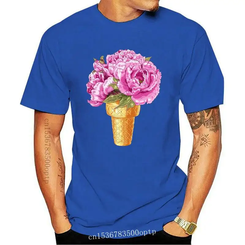 

Womens T-shirts 90s Casual Style Ice Cream Flower Fashion 90s Cute Floral Women Print Ladies Top T Graphic Female Tee T-Shirt