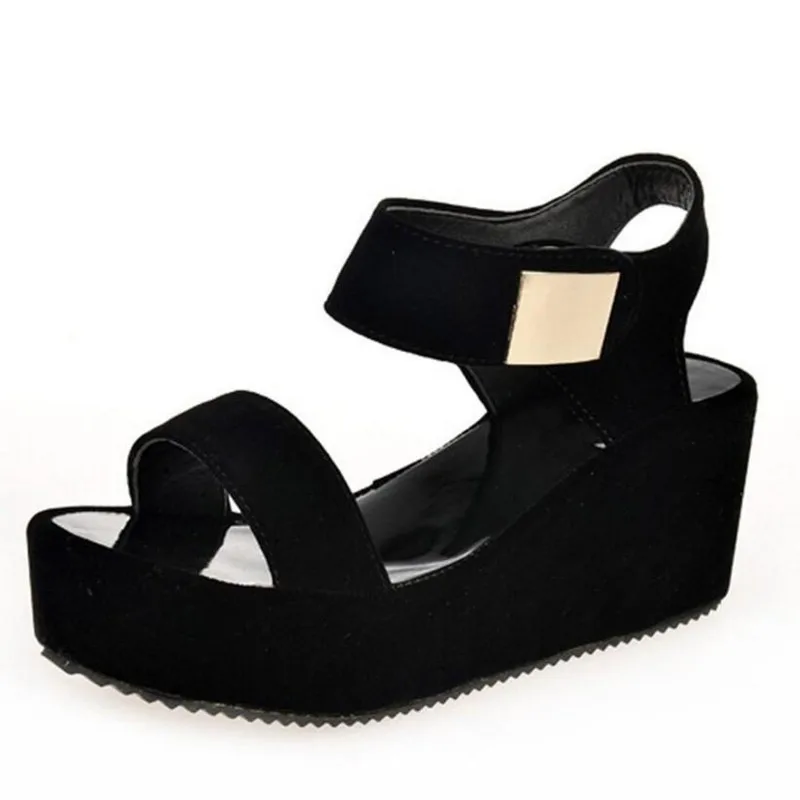 

2021 New Sandals Women Summer Shoes Woman Wedges Platform Sandals Fashion Fish Mouth Rome Sandals White Black Women Shoes