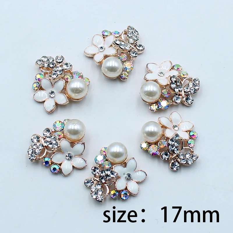 

Стразы в форме бабочки из сплава, 17 мм, 10 шт.