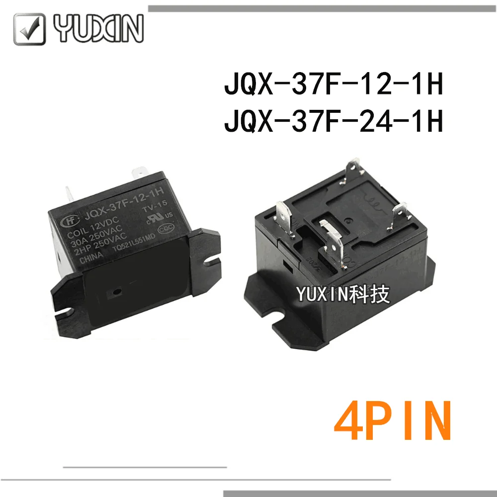 1 шт./лот 100% оригинальный и новый реле JQX 37F 12 1H 24 JQX37F ч 12VDC 24VDC 30A 4PIN|Реле| |