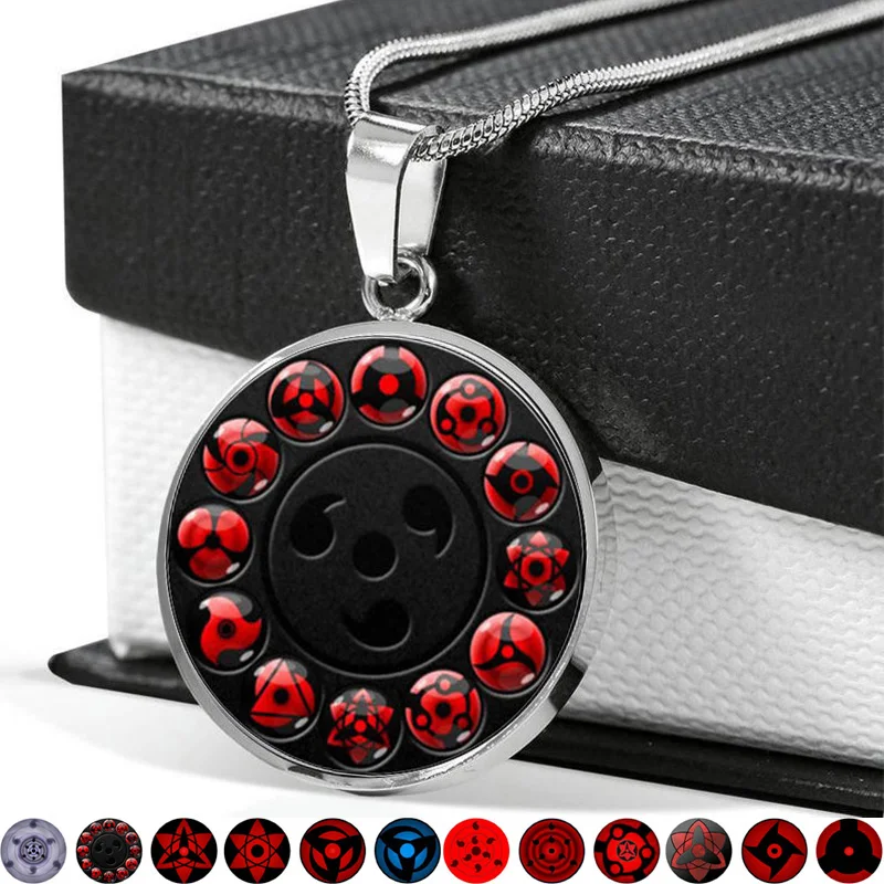 Ожерелье из японского аниме клан Учиха Шаринган глаз кулон Какаши разблокировка