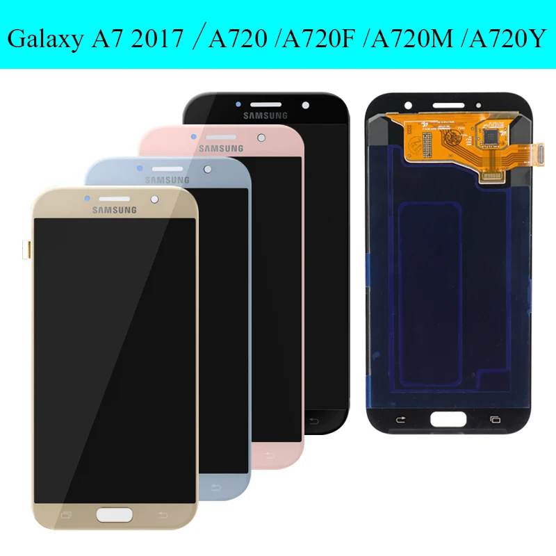 Original 5.7'' Display For Samsung Galaxy A7 2017 LCD A720M A720Y A720F A720 Touch Screen Digitizer Assembly Replacement Parts enlarge