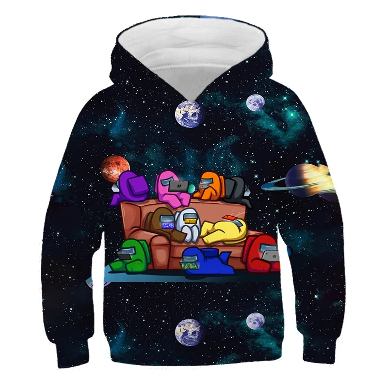 

3D Baby Boys Among Cut Hoodies Kids Clothes Impostor Cartoon Video Game Toddler Sweatshirts Children's Christmas Gift For Child