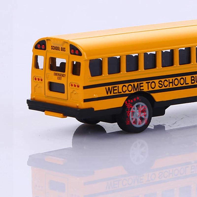 1:16 Children School Bus Toy Alloy Pull Back Diecast STOP Car Model High Quality Simulation Boy Birthday Present NTY0108 | Игрушки и