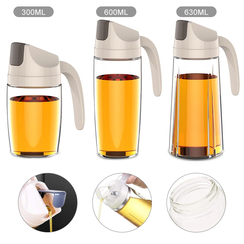 

Automatic Opening Closing Oil Bottle Leakproof Condiment Container Plastic Seasoning Sprayer Kitchen Olive Oil Dispenser Bottles