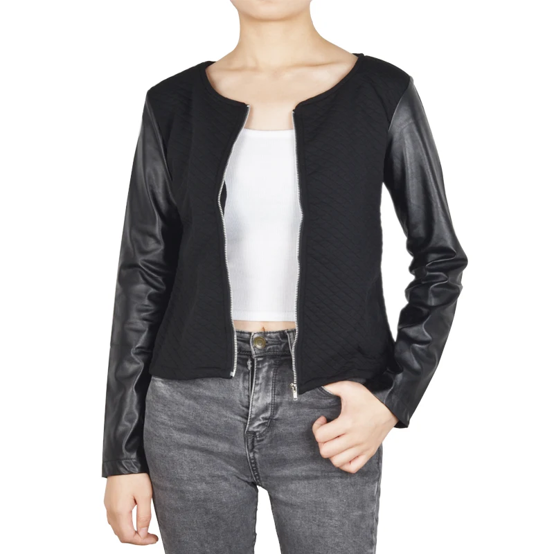 Женская Повседневная Лоскутная куртка с длинным рукавом облегающая верхняя