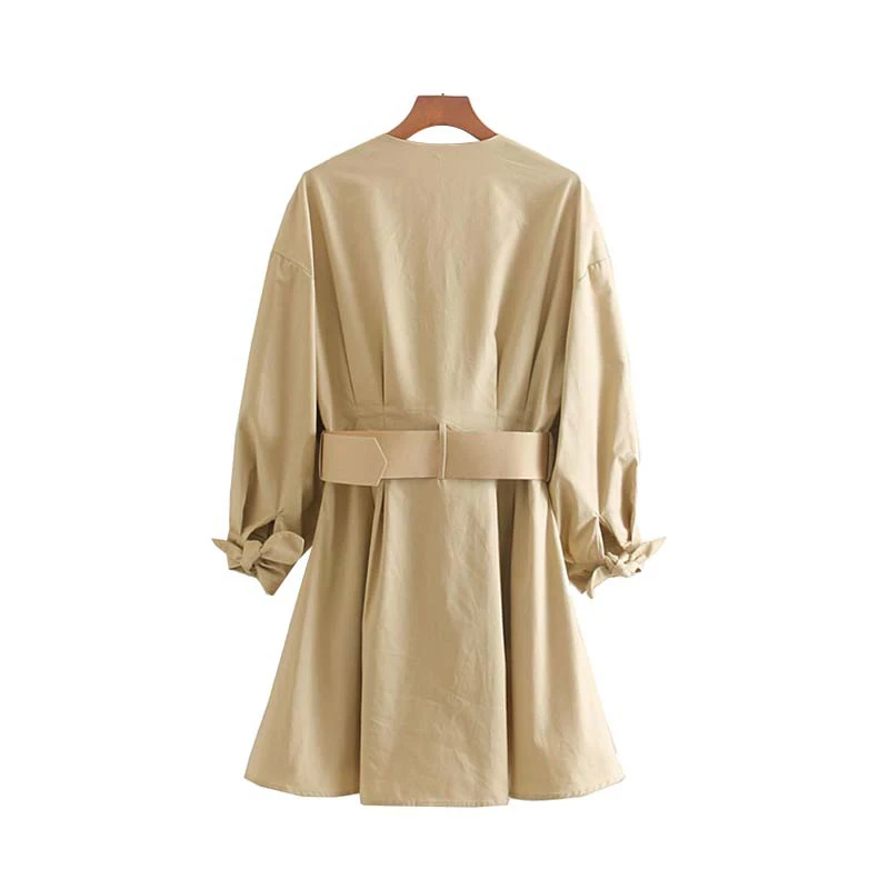 Сексуальное офисное платье с v-образным вырезом мини-платье цвета хаки женское