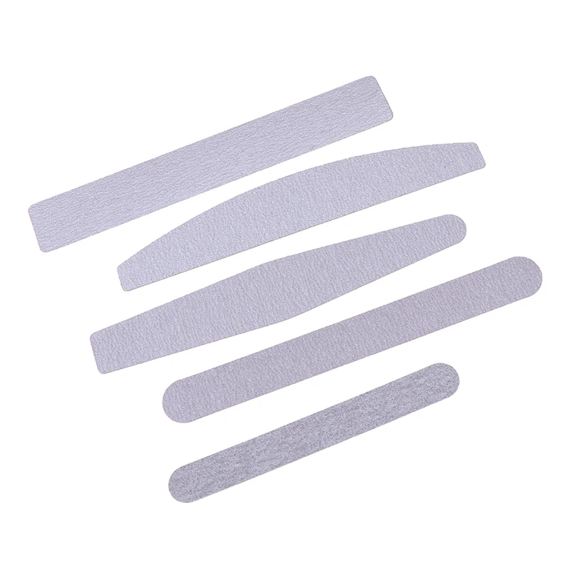 10pcs/set Sandpaper Nail File Replacement Pads Double Sided Nail Files Stainless Steel Plate Nail Art Sanding File Set