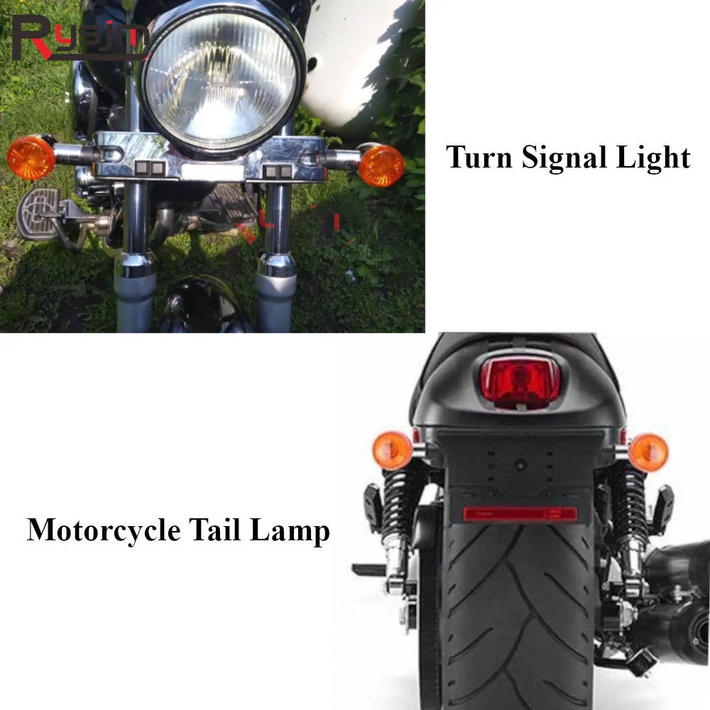 Указатели поворота 2 шт. для мотоциклов янтарные подходят Honda Shadow Sabre VT VF 700 750 1100