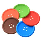 100 шт красочные кнопки дизайн мультяшный коврик под кружку, красивая чашка изоляционная прокладка, горки
