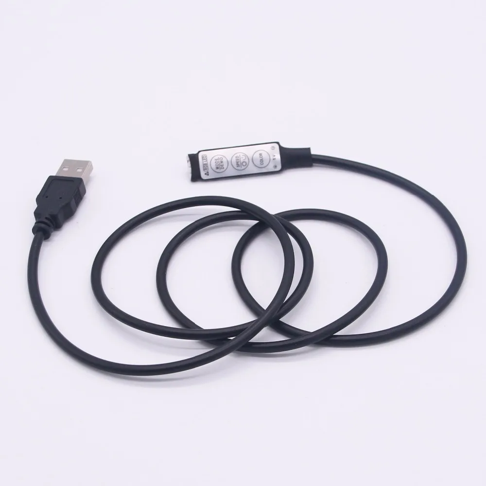 USB RGB Strip Controller DC 5V Led Dimmer with 3 Keys 4 Pin Female Connector for 19 Dynamic Modes Easy to Control | Лампы и освещение