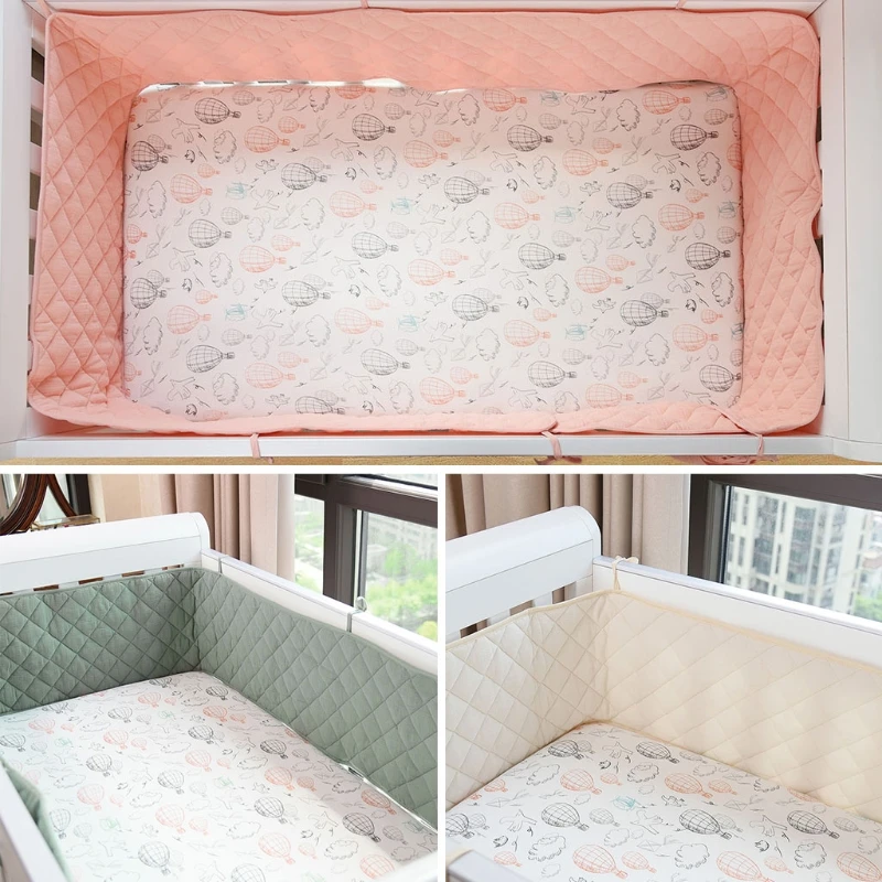 

Cot Bumpers All Round Padded Pads Breathable Crib Bumper Set for Toddlers Machine Washable Baby Available in 2 Size