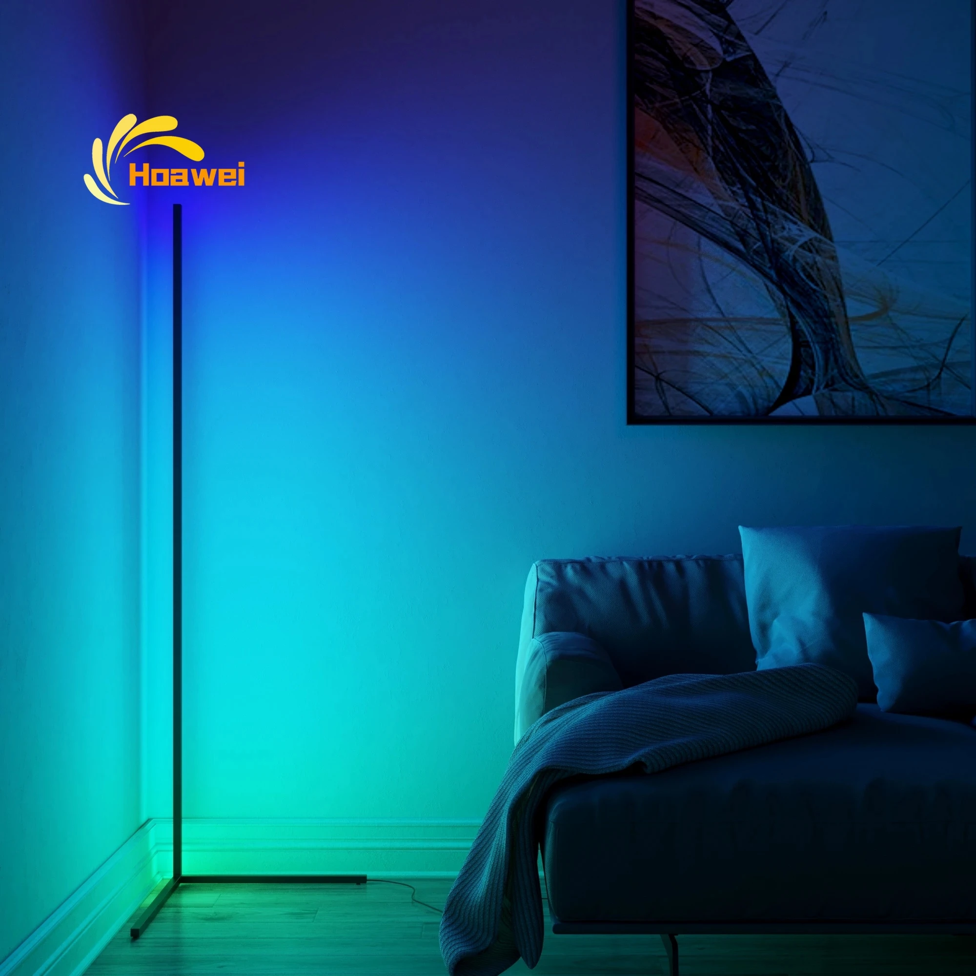 

Modern RGB Corner Floor Lamp Decorative Light for Living Room Colorful LED Floor Lights Bedroom Indoor Lighting Standing Lamp