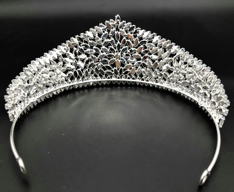 Свадебная тиара корона принцессы из страз Свадебные торжества короны тиары AAA