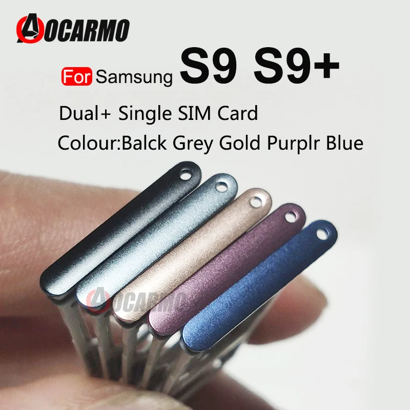 Aocarmo для Samsung Galaxy S9 плюс + G965 G965F G965FD G965U двойной Одиночная sim-карта лоток sim-карты со