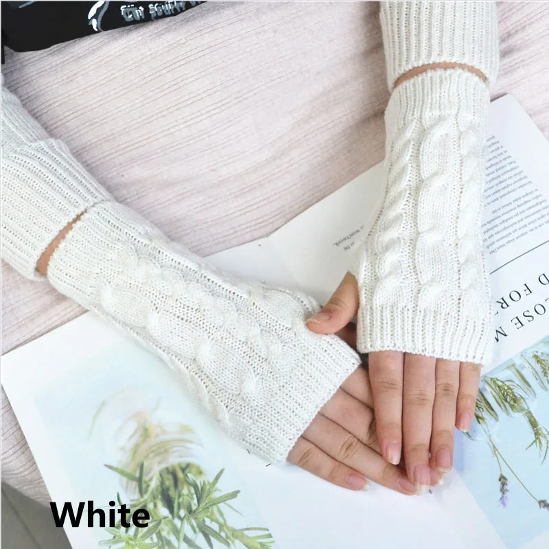 A1 white Женские милые кошачья лапа с когтями, плюшевые варежки, зимние теплые толстые перчатки без пальцев, мягкие перчатки с когтями медведя, перчатки с когтями на пол пальца, варежки с когтями - Цвет: A1 white