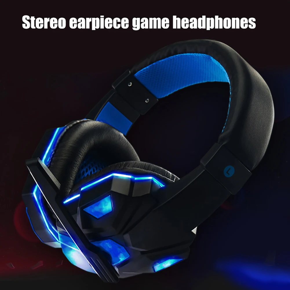 3,5 мм Игровые наушники, игровая гарнитура, Casque Gamer, стерео наушники с микрофоном, светодиодные игровые гарнитуры для ПК, компьютера, P S 4