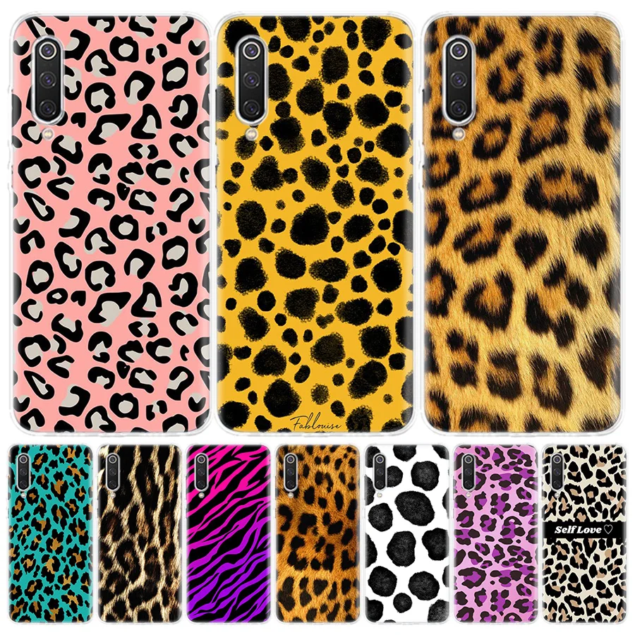 

Fashion Sexy Leopard Print Silicone Phone Case For Xiaomi Redmi Note 10 9 8 9S 10S 9A 9C 8 8T 7 6 5 Pro 7A 8A 6A 4X S2 K20 K30 S