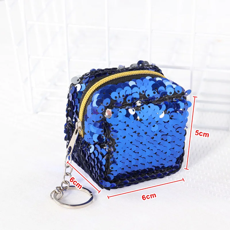 Женский детский милый кошелек для монет с блестками блестящий клатч на молнии