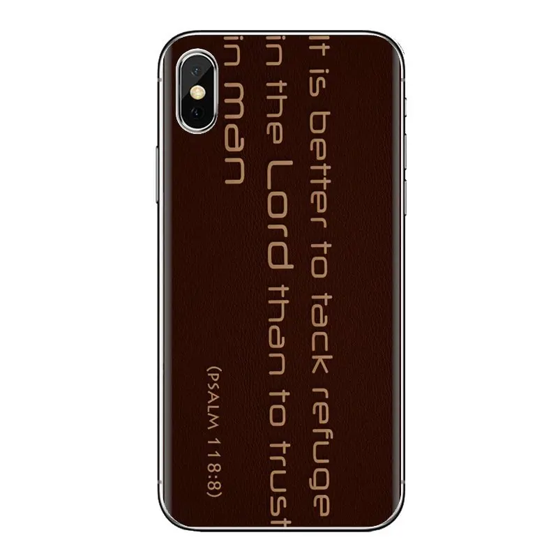 Psalms-книга цитаты из Библии чехол для iPhone XS Max XR X 4 4s 5 5S 5C SE 6 6S 7 8 Plus samsung Galaxy J1 J3 J5 J7 A3 A5