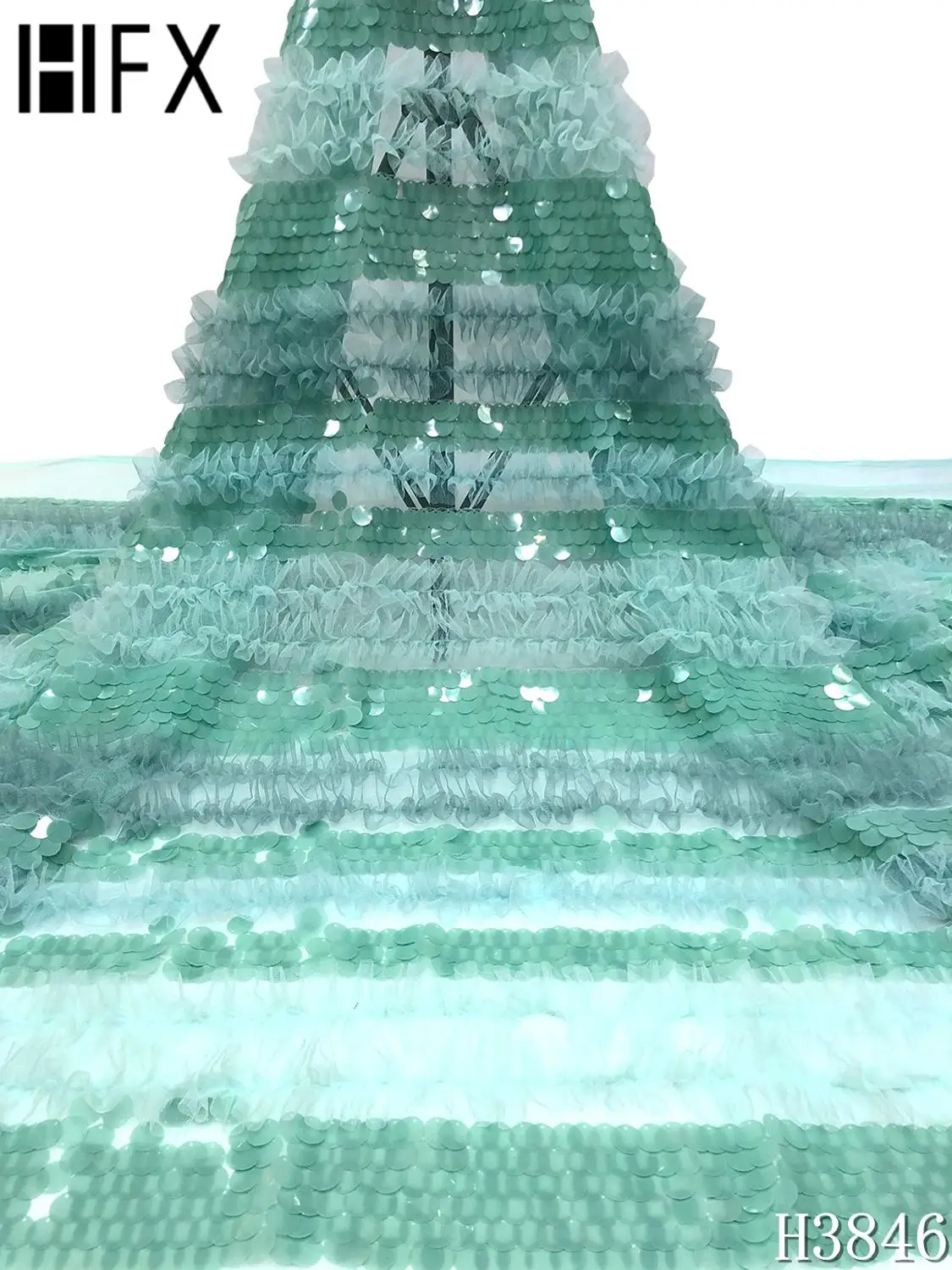 HFX африканская кружевная ткань с блестками 2020 высокое качество нигерийские