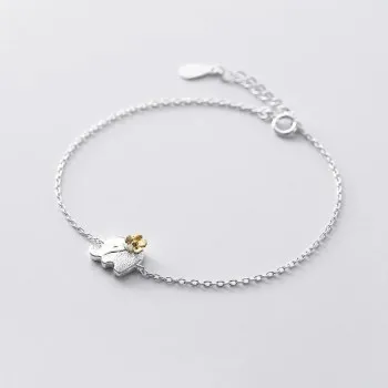 

Fashion Cute Thai Style Cute Size Like Frangipani Fine Delicate Fresh Flower Bracelet Accessories Hand Jewelry B37.01