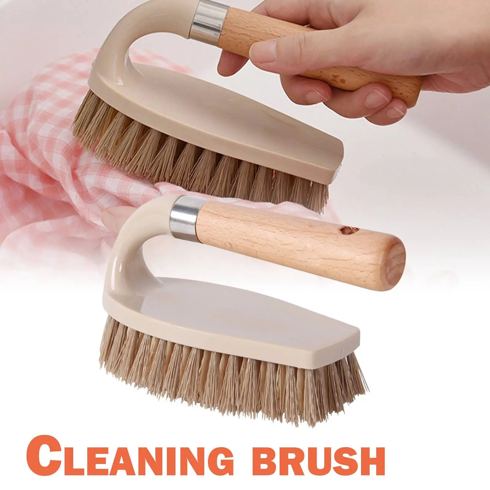 

Wooden Cleaning Brush Multifunctional Log Color Shoe Washing Laundry Cleaning Brush Bathroom Floor Decontamination Brush Eraser